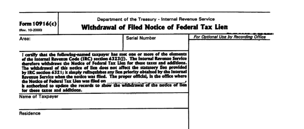 Form 10916(c) - Tax Problems and Solutions Handbook